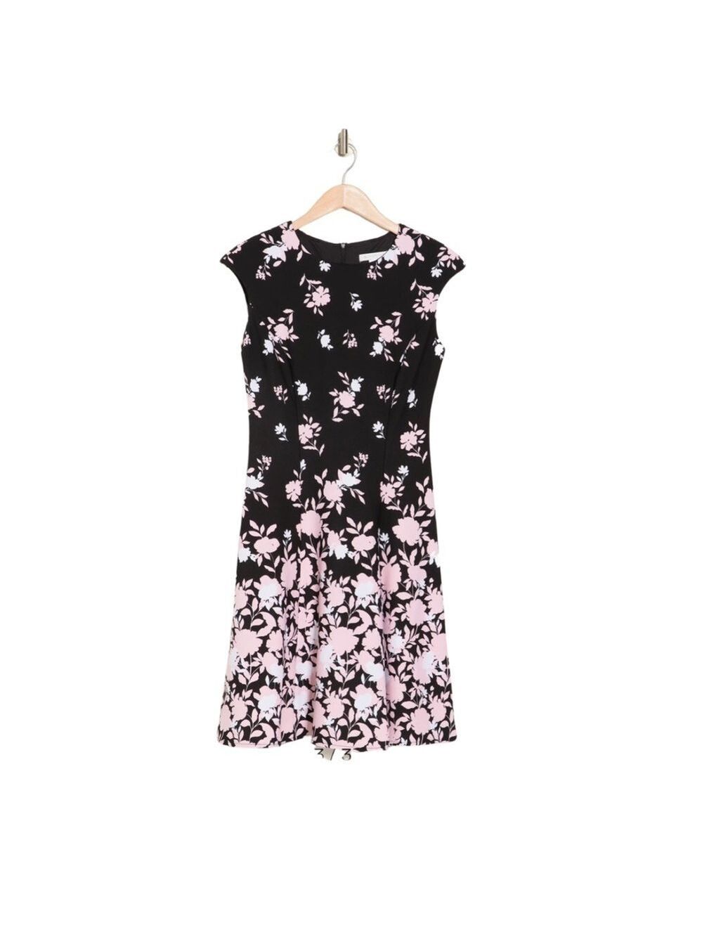 London Times Perfect Versatile Scuba Crepe Fit & Flare Dress NWT Size 4P